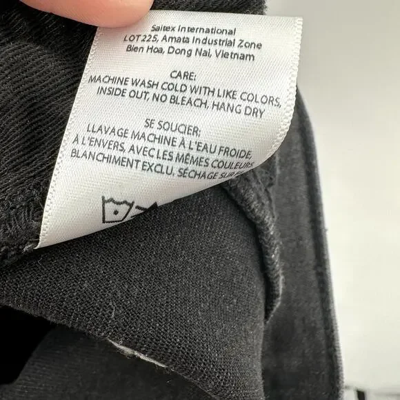 EDWIN NWT Elin Straight Long Black Denim Jean in Knight Rider // 00 (24) - Picture 13 of 14